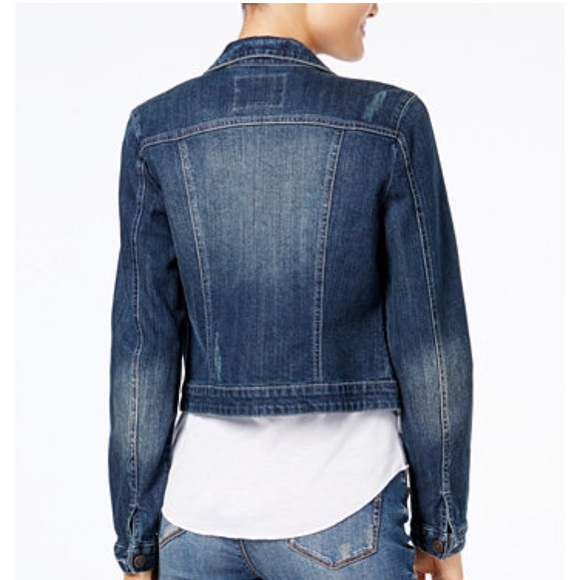 NWT Dark Blue Denim Button Down Jean Jacket - Picture 5 of 6